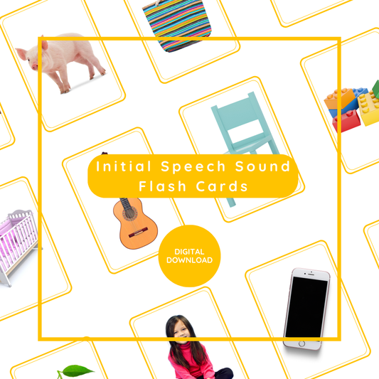 Initial Consonant Speech Sound Flash Cards for Speech Therapy